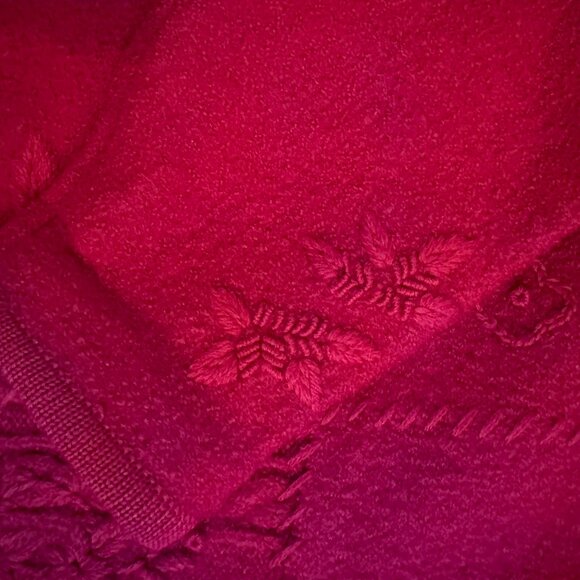 Vtg Embroidered Wool Lady Jacket Cardigan Christmas Sweater sz M - Picture 5 of 13